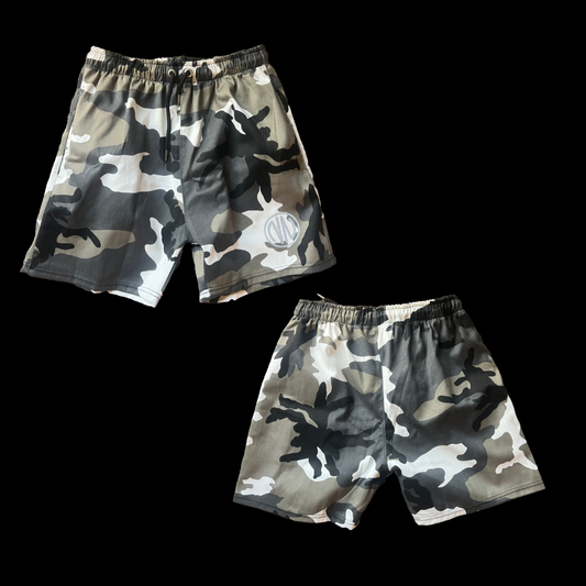 Nemesis white Camo Shorts