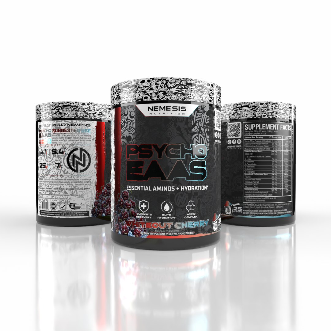 PSYCHO EAAs + HYDRATION
Essential Aminos. Elite Hydration. Anytime. Every Time.