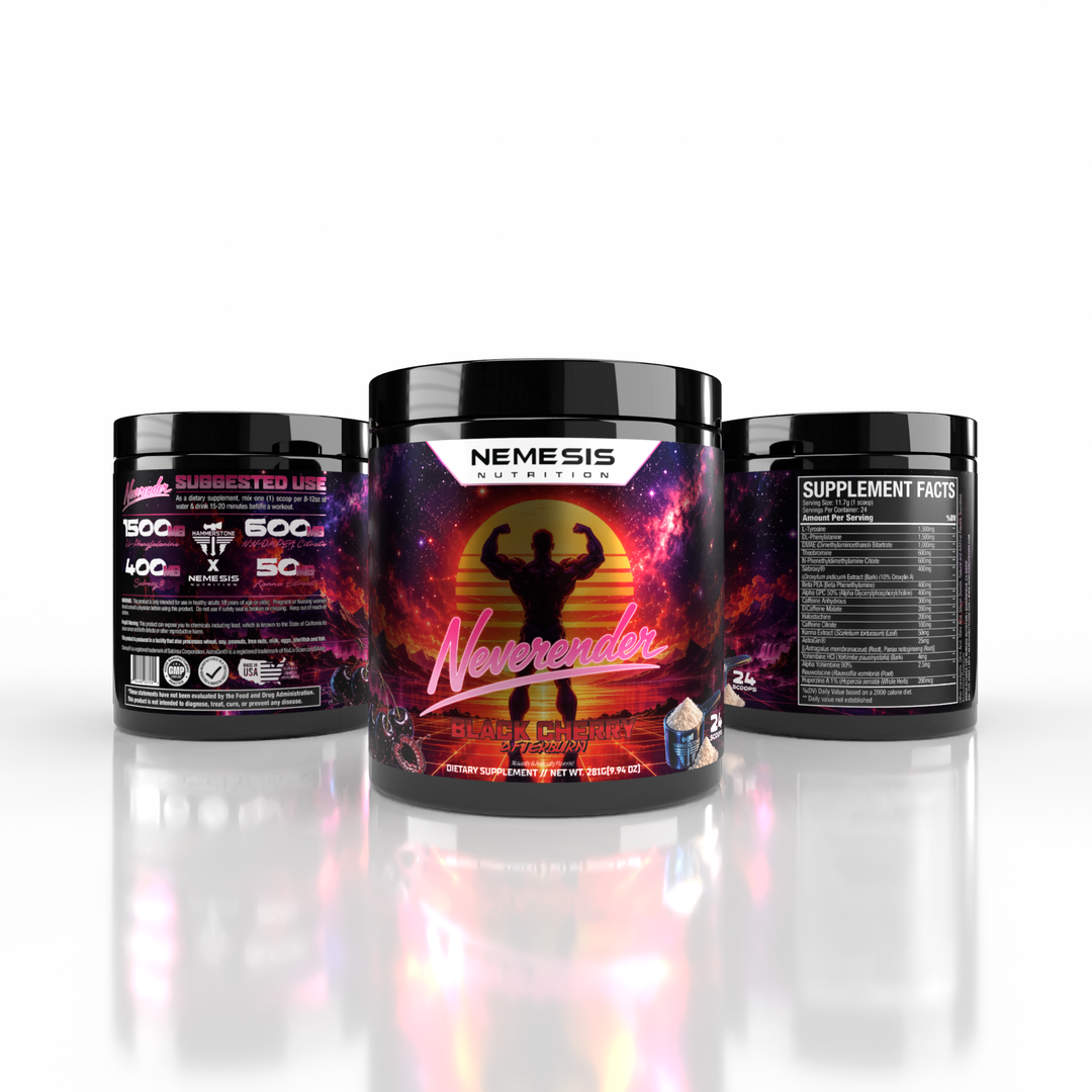 Neverender Pre-Workout Black Cherry Afterburn | Nemesis Nutrition × Alex Hammerstone