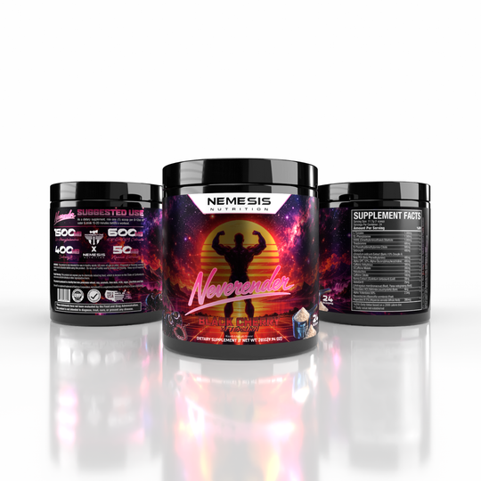Neverender Pre-Workout Black Cherry Afterburn | Nemesis Nutrition × Alex Hammerstone