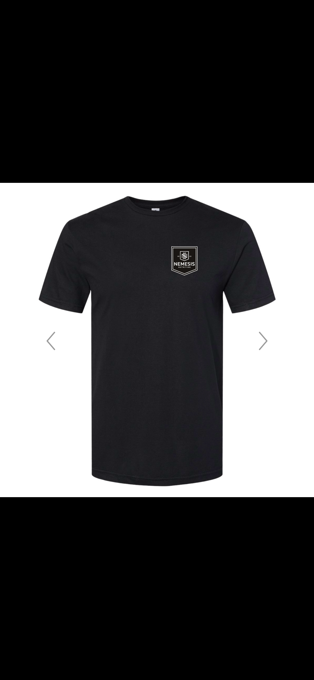 Black Logo Gym Tee