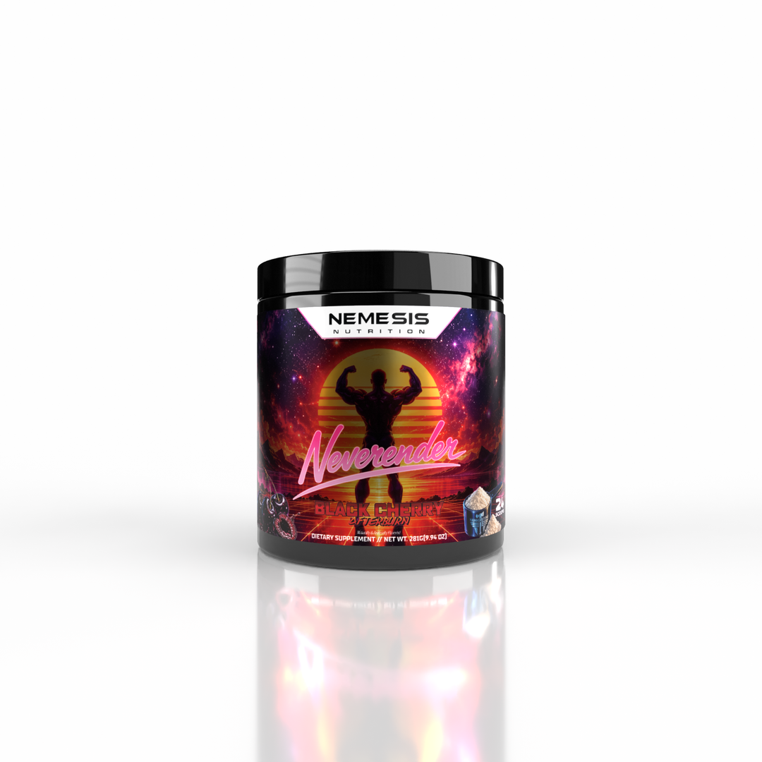 Neverender Pre-Workout Black Cherry Afterburn | Nemesis Nutrition × Alex Hammerstone