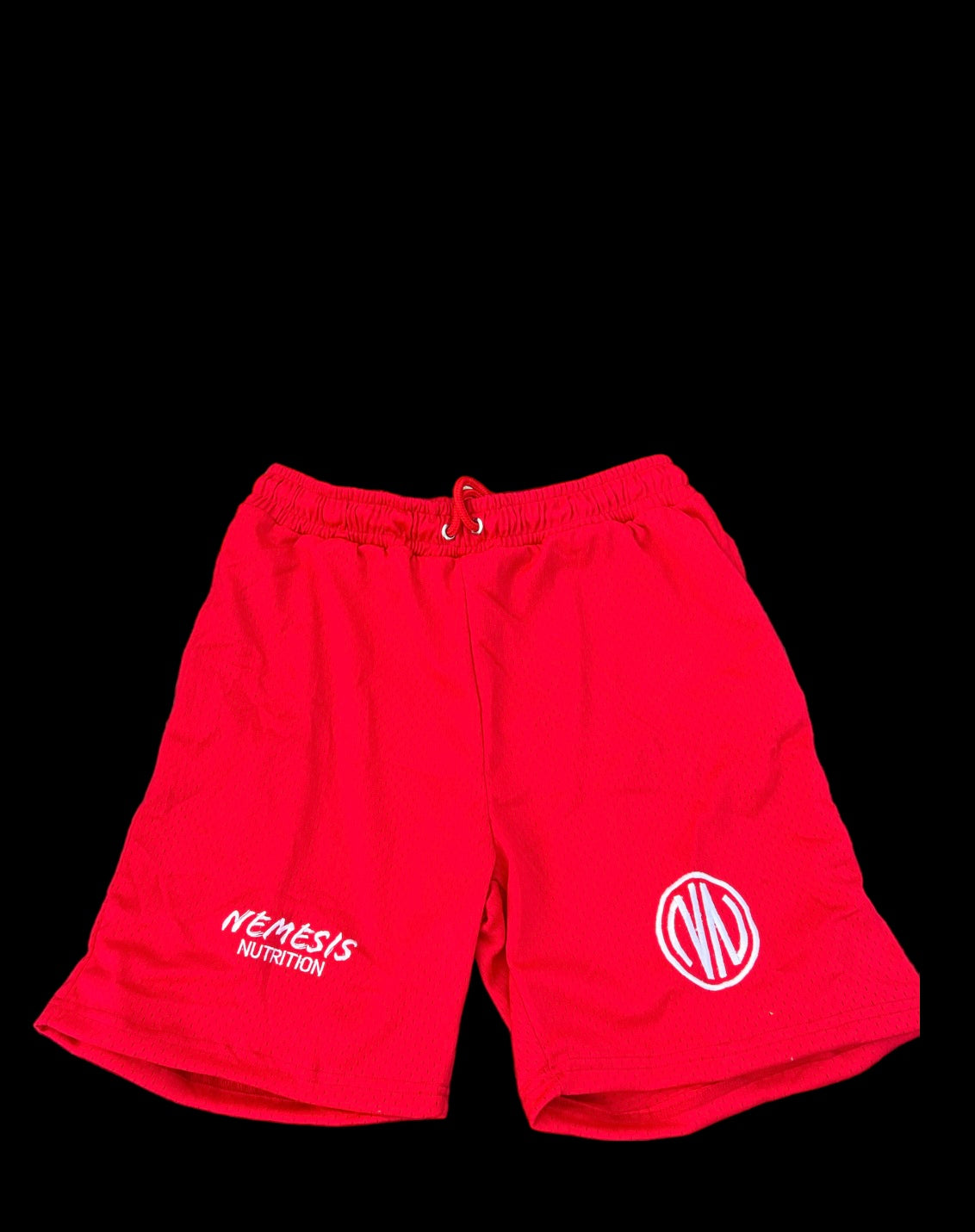 Red ,Grey, and Black Nemesis Embroidered Shorts