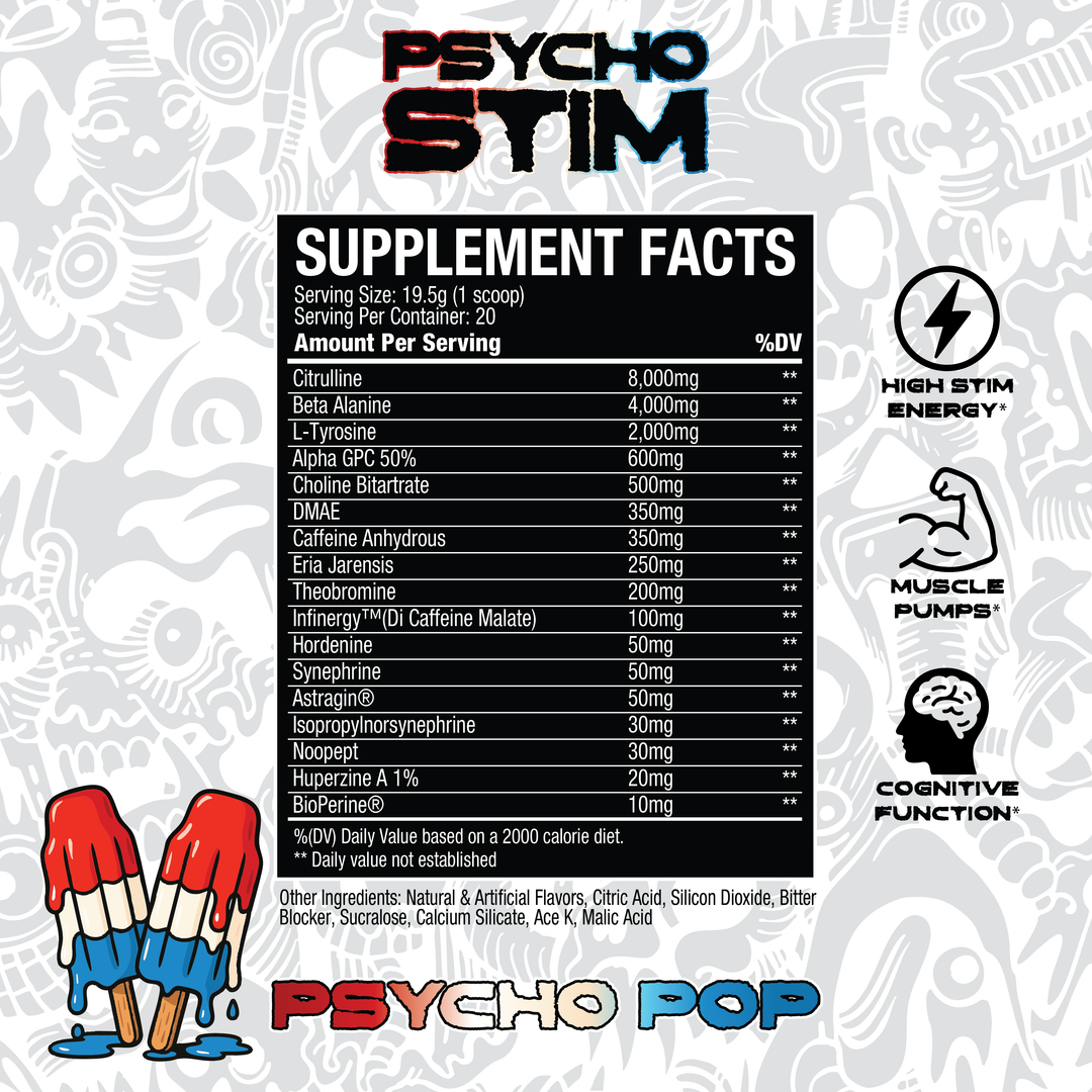 Psycho Pop High Stim Pre-Workout - Rocket Pop